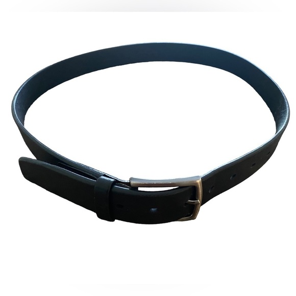 PERRY ELLIS black leather belt waist 34 size 85 - Picture 3 of 7